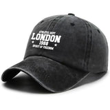 1pc Gorra de Béisbol Ajustable Unisex con Tema de Londres - Diseño Iconico Británico de 1988 con Logo del Departamento, Gorra Casual para Hombres y Mujeres, Estampado en Blanco y (Londres 1988 Libertad) - Talla Única para Uso Diario y Especial