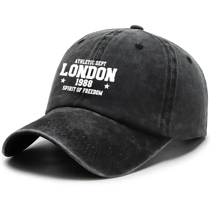 1pc Gorra de Béisbol Ajustable Unisex con Tema de Londres - Diseño Iconico Británico de 1988 con Logo del Departamento, Gorra Casual para Hombres y Mujeres, Estampado en Blanco y (Londres 1988 Libertad) - Talla Única para Uso Diario y Especial