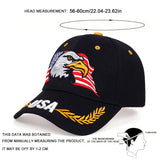 Gorra de béisbol para hombres AR Brand USA Eagle Embroidery, 100% poliéster, estilo casual, ajustable sombrero de protección solar para viajes de primavera/otoño, playa y fiesta