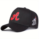 1 gorra de béisbol para hombre con bandera lateral, sombrero ajustable de cinco caras moderno para viajes y vacaciones en primavera/otoño o playa