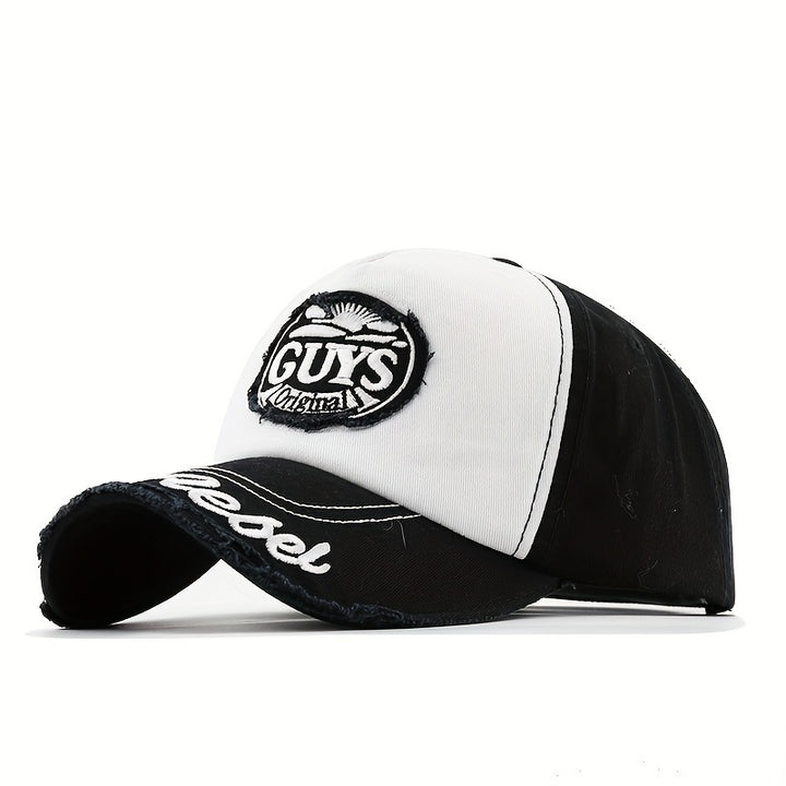 Gorra de Béisbol Bordada para Hombre y Mujer, Estilo Versátil Coreano con Ajuste Snapback y Diseño Desgastado