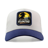 Gorra Trucker Gráfica de la Serie Western Yellowstone para Hombres y Mujeres - Cierre Ajustable Snapback, Parte Trasera de Malla Transpirable, Gorra Duradera con Logo de Yellowstone y Diseño de Dutton Ranch para Uso Casual al Aire Libre en Verano, Regalo