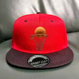 Gorra Unisex de Béisbol - Ligera y Transpirable con Cierre Snapback, Diseño Gráfico de Canasta en Dos Tonos Morado y Amarillo - Para Deportes, Aire Libre Casual, Regalo para el Día del Padre - Poliéster Lavable a Máquina, Accesorio para Aficionados al Dep