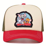 Gorra de béisbol bordada de Tom y Jerry de Warner Bros, para eventos deportivos al aire libre, gorra de gasa, estilo hip-hop urbano