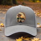 1 sombrero ajustable para camioneros con diseño de plumas de indígenas americanos - Transpirable, alta calidad, sombrero deportivo para golf, senderismo, camping, viajes y ciclismo - Unisex, estilo casual, negro, sombrero deportivo al aire libre | Accesor