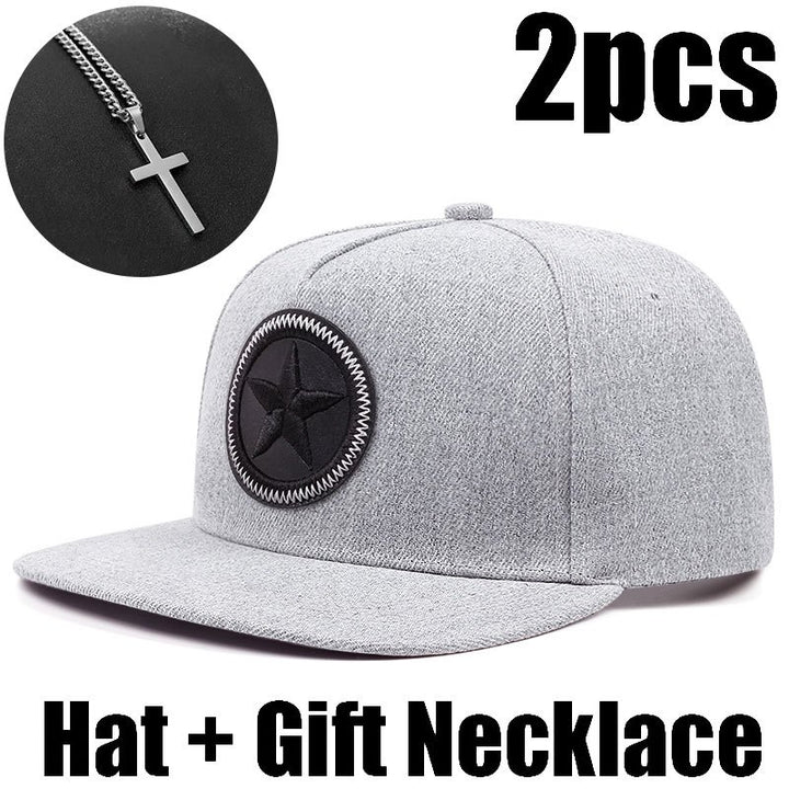 Dos Piezas Gorra de Béisbol Estilo Hip Hop con Bordado de Estrella, Estilo Urbano, Deportivo y Casual, Sombrero de Sol Unisex para Parejas, Ideal para Viajes y Regalos, Accesorio de Viaje,Accesorios de Cabeza a la Moda,Moda Unisex,Ajuste Cómodo,Tejido Tra