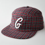 Gorra de Béisbol Unissex Retro con Visera Plana y Gran Adorno en 3D Letras 'C' - Ajustable Snapback, Diseño Ligero Transpirable, Ópticas a Cuadros o Sólidas para Hombres & Mujeres