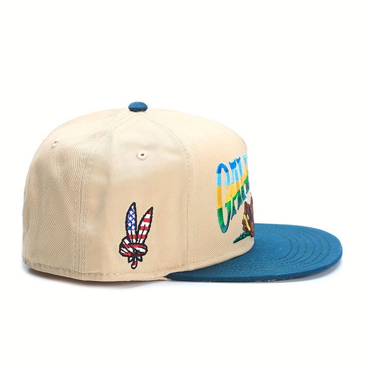 KUSHSTOCK Gorra de Béisbol para Hombre con Oso de Dibujos Animados y Logo KUSHSTOCK - Gorra Snapback Transpirable de Secado Rápido, /RojoRojo