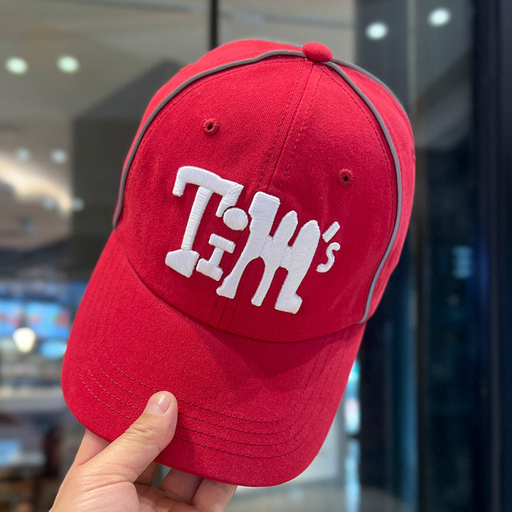 Gorra de Béisbol Ajustable para Hombre y Mujer con Letras Blancas en Relieve y Diseño Rojo/ - Gorra Unisex Ligera y Transpirable, Estilo Casual y Moderno (Lavado a Mano)