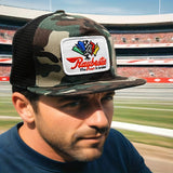 Gorra de béisbol retro americana para hombre, estilo skateboarding urbano, con bordado de frenos - Cierre ajustable snapback, diseño transpirable de seis paneles
