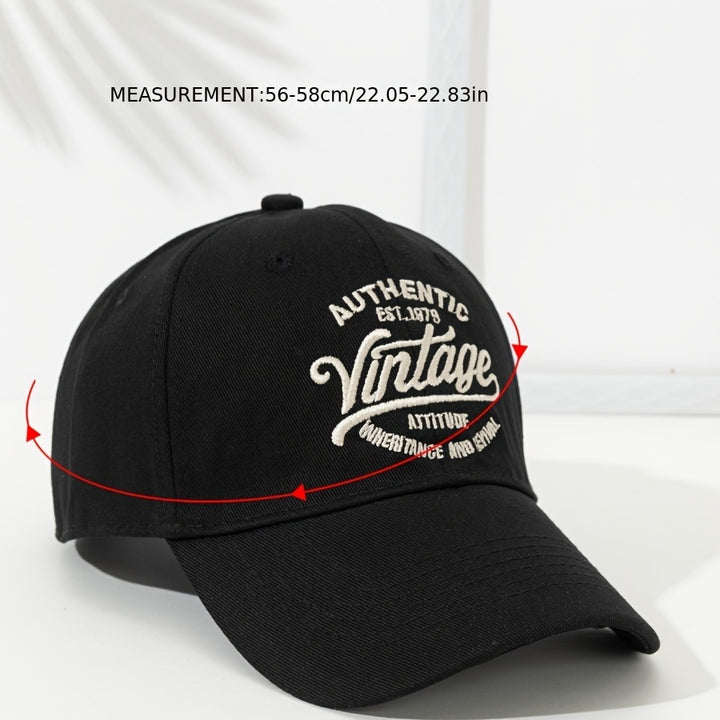 1pc Gorra de béisbol bordada unisex, poliéster 100% ligero no elástico, lavable a mano, sombrero de moda para todos los estilos para hombres y mujeres