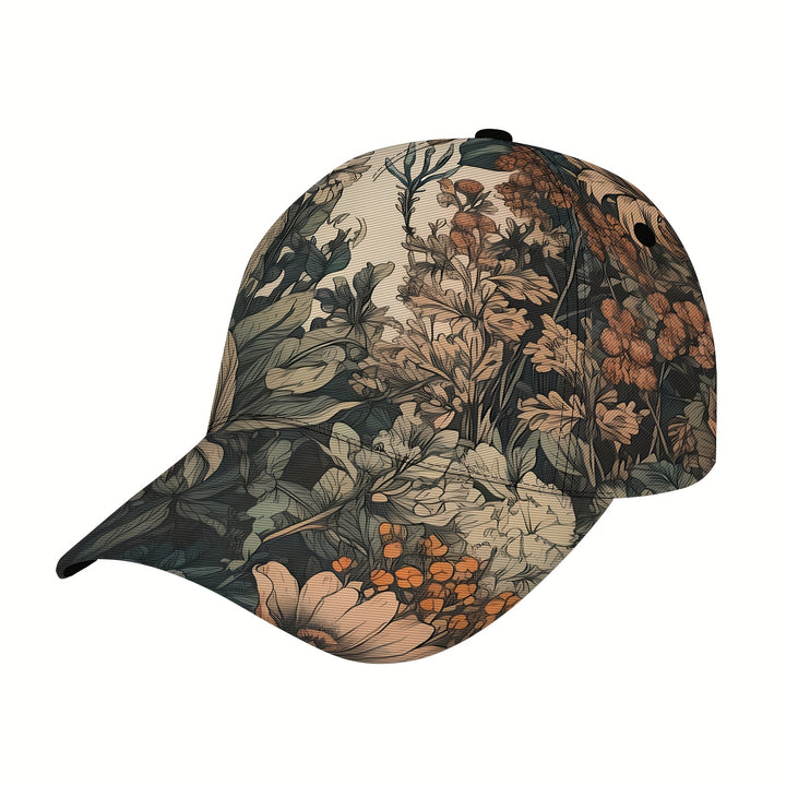 Gorra de Béisbol Ajustable con Estampado Floral Bohemio - Snapback Ligero de Poliéster con Diseño Completo de Estampado, Ideal para Actividades al Aire Libre, Deportes, Viajes y Protección Solar, Regalo Perfecto para Fiestas, Cumpleaños y Festivales
