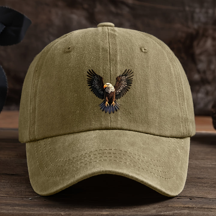 Gorra de béisbol ligera para hombre - Diseño gráfico de águila en vuelo, panel frontal estructurado para exteriores, deportes y ocio - Gorra de béisbol lavable a máquina para uso diario y eventos especiales - Regalo ideal para papá, esposo, atletas - Acce