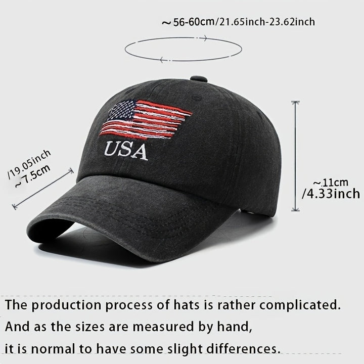 Gorra de Béisbol Bordada Clásica y Atemporal al Estilo USA, Visera Lavable Ajustable para Fiestas y Reuniones, Versátil para Deportes al Aire Libre, Unisex para Parejas