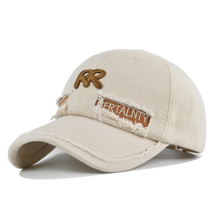 Gorra de Béisbol Estilo Retro con Logo RR Bordado y Visera de Parches, Gorra Ajustable Snapback para Trajes de Navidad, Fiestas y Uso Diario (No Elástica)