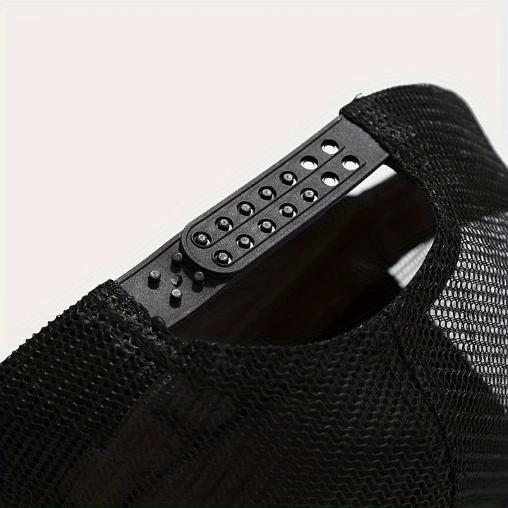 Gorra de Béisbol de Malla con Estampado de Letras para Mujer - Ajustable, Ligera y Transpirable con Cierre Snapback