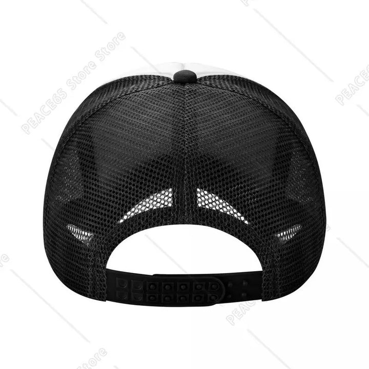 Gorra de Béisbol Ajustable de Malla Transpirable con Grafiti de Palmeras Vibrantes - Estilo Hip-Hop, Sombrero de Playa de Verano para Hombres y Mujeres, Lavable a Máquina