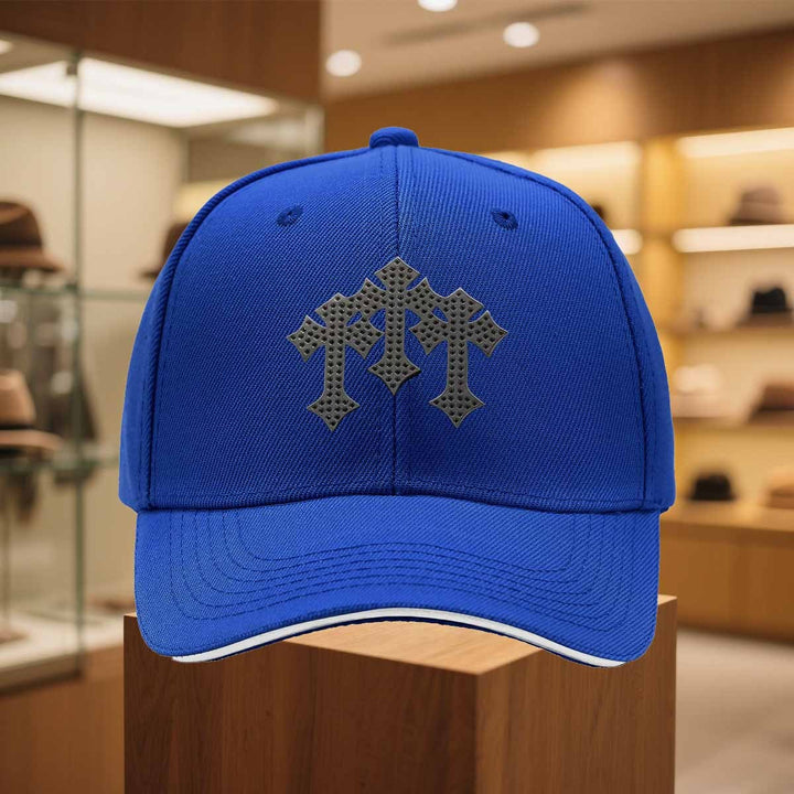 Gorra de béisbol para hombre EL BARBAS - Sombrero ajustable con cierre a presión, diseño brillante en negro y azul, ajuste elástico ligero, cierre de hebilla, duradera para fútbol, deportes al aire libre y uso casual - Regalo ideal para el Día del Padre,