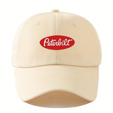 Gorra de Béisbol para Camioneros PETERBILT Hombres MAKEFGE - Ajustable con Cierre de Presión, Malla Transpirable en la Parte Posterior y Protección Solar, Sombrero Casual para Exteriores para Agricultura, Pesca, Conducción (/Beige/Blanco/Azul), Accesorio