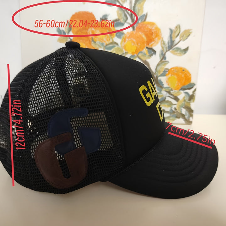 1 Gorra de Béisbol Ligera y Transpirable para Hombre - Diseño de Verano, 100% Poliéster, Lavado a Mano, Negra para Uso Casual, Deportes y Actividades al Aire Libre