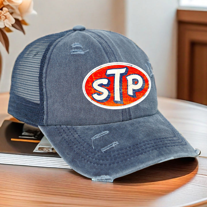 SXM002 Gorra de béisbol transpirable con rejilla ajustable, poliéster, tejido de punto, ajustada, cierre de palanca, lavable a máquina, para todas las estaciones, con patrón @1116@-stp para hombres y mujeres