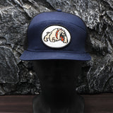 Gorra de béisbol retro para hombre con bordado de perro de la lidia y gaviota - Snapback ajustable, protección solar, parte trasera de malla transpirable, gorro de poliéster ligero para skateboarding, deportes al aire libre y uso casual - con detalles