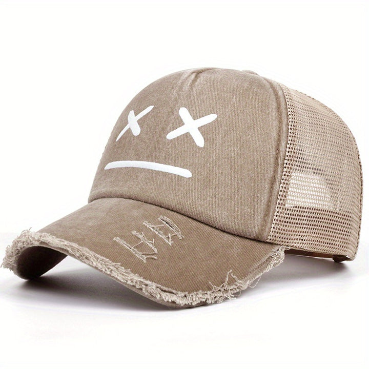 1 gorra de béisbol deportiva unisex de poliéster, protección solar, ligera, con cierre a presión, ajustada, para todas las estaciones, tejido tejido, solo lavar a mano.