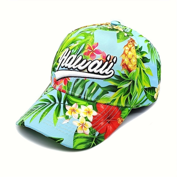 1 pieza de gorra de béisbol unisex con estampado floral de frutas tropicales - Moda Y2K, sombrero ligero para playa, actividades al aire libre, pesca, senderismo, camping y vacaciones