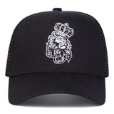 Gorra de béisbol ajustable para hombre El Rey, con bordado de cabeza de león, parche de bandera mexicana y parte trasera de malla transpirable - Gorra casual de poliéster ligera para viajes al aire libre, playa, primavera/otoño, gorra de béisbol, accesori