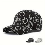 Gorra de béisbol transpirable para hombre y mujer, ajustable, negra con estampado de calavera y huesos cruzados en blanco, ideal para primavera y verano, sombrero casual | Gorra con estampado de calavera | Tela transpirable