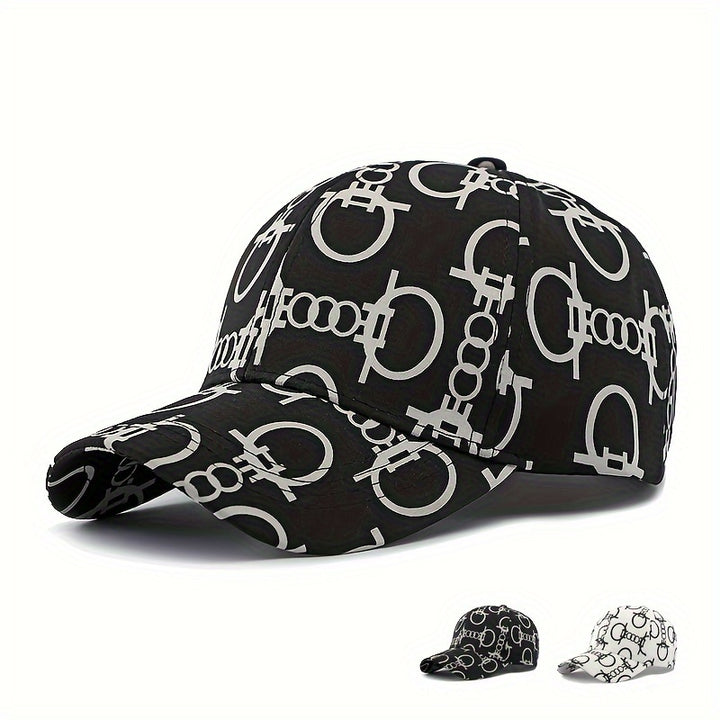 Gorra de béisbol transpirable para hombre y mujer, ajustable, negra con estampado de calavera y huesos cruzados en blanco, ideal para primavera y verano, sombrero casual | Gorra con estampado de calavera | Tela transpirable