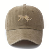 Gorra de béisbol unisex con estampado de leopardo, versátil y ligera para exteriores, con borde curvo, estilo de conductor de camión para ocasiones informales como vacaciones al aire libre, viajes y camping con pico de pato.
