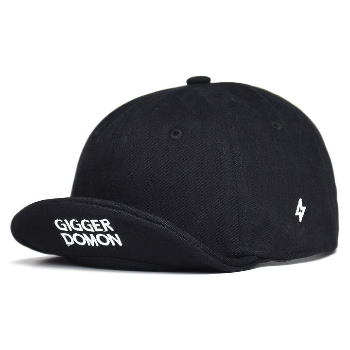 1pc Gigger Domon Logo Gorra de béisbol negra - Ajustable, Víspera corta, Poliéster ligero, Estilo casual, Ideal regalo para todos, Lavable a mano, Ropa de cabeza para todos los días | Ajuste de cabeza | Gorra ligera