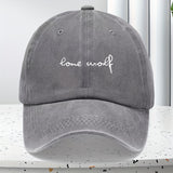 Gorra Lone Wolf - Gorra Ajustable con Cierre, Tela Transpirable para Exteriores y Deportes, Unisex (Fácil de Limpiar) - Ideal para Senderismo, Ropa Casual, Sombrero Clásico con Visera Curva, Tejido Denim, Accesorio Duradero, Perfecta para Amantes del Depo