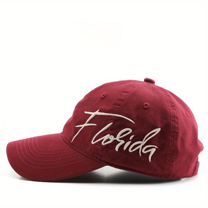 Gorra Unisex de Primavera/Otoño con Bordado Retro y Visera Curva, Gorros Baseball para Mujer al Aire Libre