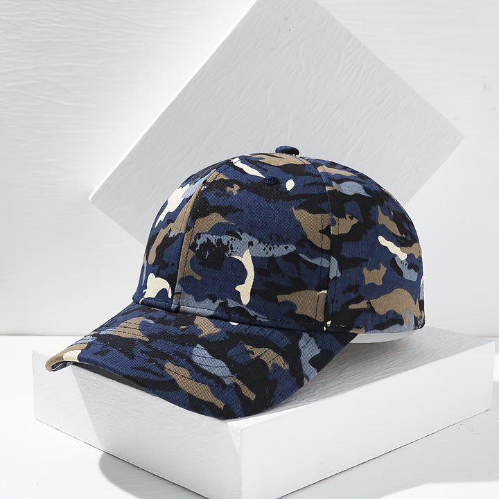Gorra de Béisbol de Camuflaje [Poliestera], Ajuste Elástico de Poliéster, Sombrero Ligero para Todas las Estaciones con Cierre de Tirón, Solo Lavado a Mano - Diseño de Pico de Pato a la Moda
