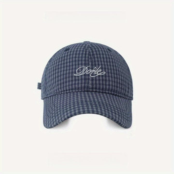 Gorra de Béisbol para Mujer - Ajustable con Cierre Snapback, Transpirable para Uso Diario y Navidad, Azul Marino/Beige/Gris/Azul, Sombrero Casual al Aire Libre y Eventos Formales, Detalles Bordados, Moda Retro, Tela Duradera, Ideal para Compras Festivas