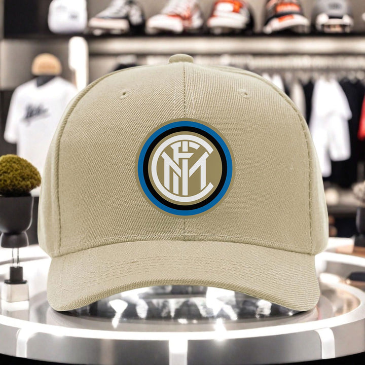 1 Gorra de béisbol con logo INTER y diseño 1909 - Poliéster ligero, ajustable con cierre a presión, visera curva, lavable a máquina, unisex para hombres y mujeres, perfecta para uso diario y eventos, gorra de béisbol