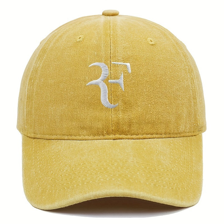 1 gorra de béisbol ajustable con diseño bordado de letra F elegante, mezcla transpirable, protección solar para deportes al aire libre y uso casual, accesorio para la cabeza ajustable, gorra de béisbol bordada duradera