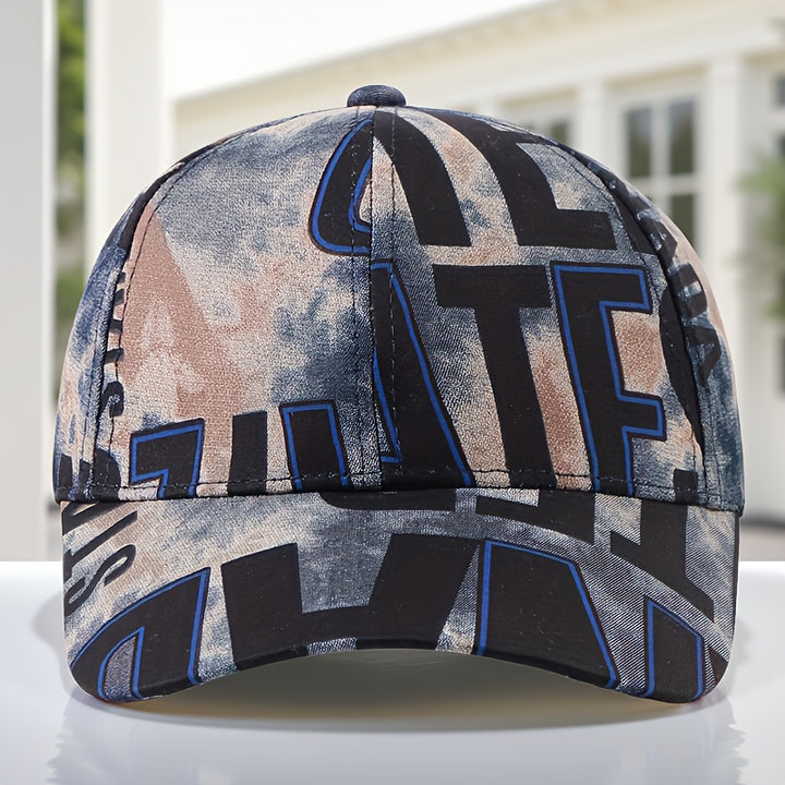 Gorra de Béisbol Unisex Ajustable y Plegable con Estampado de Paisaje Urbano y Graffiti - Sombrero Plegable para Todas las Estaciones para Hombres y Mujeres, Estilo Casual para Viajes al Aire Libre, Estilo Icónico (Lavable a Mano)