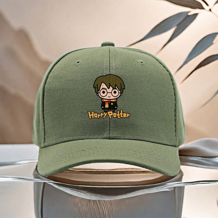 1 Gorra Unisex de Béisbol Ajustable con Diseño Harry Potter, 100% Poliéster, Sombrero Casual para Hombre, Verde Festivo y