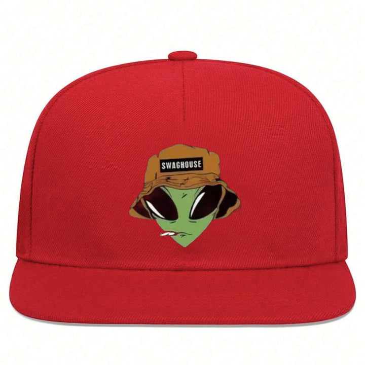 Gorra de Béisbol SWAGHOUSE con Estampado Alien, Sombrero Unisex al Estilo Hip-Hop Urbano y Visera Curva, Versátil para Todas las Temporadas, Accesorio de Streetwear,Sombreros Casuales,Diseño a la Moda,Sombrero de Moda,Tela Ligera,Material Transpirable,Gor