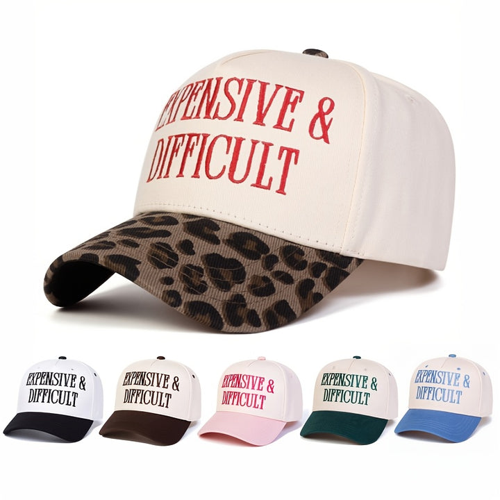 Gorra de béisbol bordada personalizada para mujer, con un diseño de camionero caro y desafiante, ideal para gorras deportivas de exterior, perfecta para la moda casual urbana durante viajes de primavera y otoño, incluyendo vacaciones en la costa y 10 apro