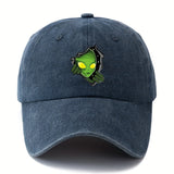 Gorra de Béisbol MAKEFGE con Diseño Alien para Hombres y Mujeres - Gorra Ajustable Snapback Trucker con Estampado Verde Vibrante, Diseño de 6 Paneles, Tela Duradera para Camping al Aire Libre, Uso Casual (/Beige/Rosa/Azul Verdoso). Tela Tejida