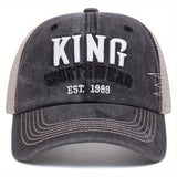 Conjunto de 2 piezas, sombrero + 'Lindos adornos' bordado, sombrero de papá viejo, gorras de béisbol retro para hombres y mujeres, sombrero de sol hip-hop, sombrero de red.