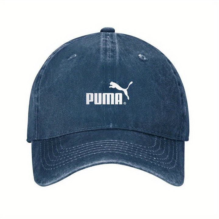 1 pieza de gorra de béisbol retro unisex Puma - Gorra ajustable con cierre de clic, diseño ligero y transpirable para ciclismo al aire libre, deportes y senderismo, para todas las estaciones, negro y beige, regalo ideal para padres, familiares, amigos, cu