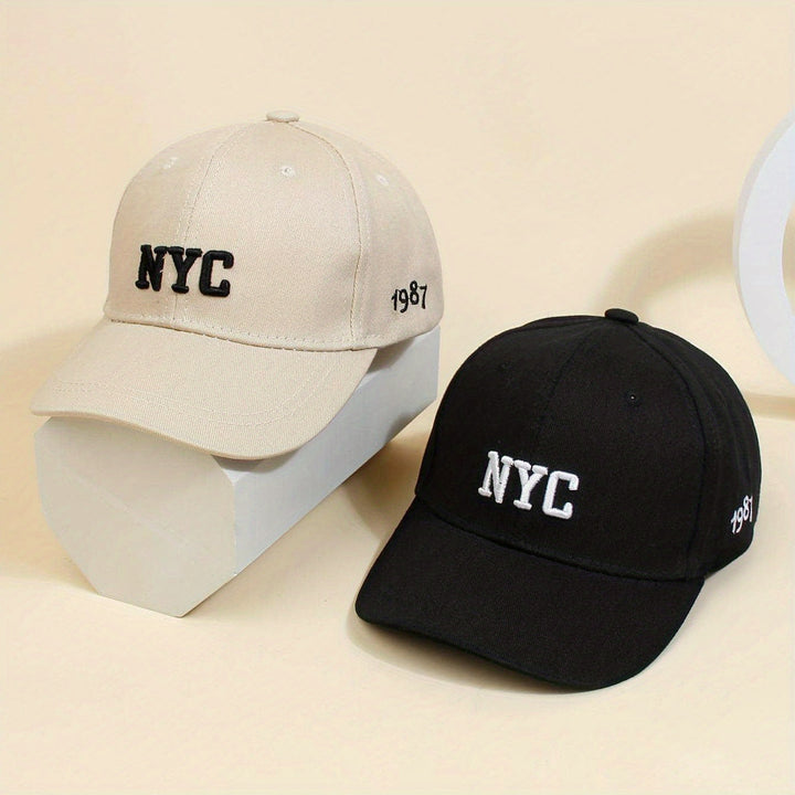 Gorras de Béisbol Casuales Bordadas con la Letra 'NYC' para Niños y Niñas Pequeños, Adecuadas para Edades de 8-12 Años