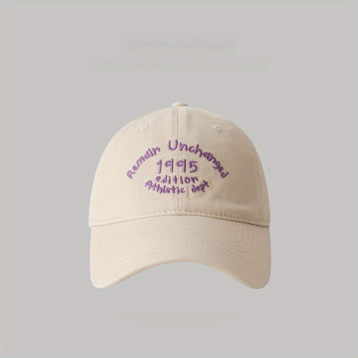 Gorra de Béisbol Estilo Coreano con Visera Ancha y Ajuste Profundo - Cierre Snap, Sombrero Unisex Transpirable para Hombres y Mujeres, Diseño Protector Todo Clima (Beige/Rojo//Rosa), Ideal para Navidad