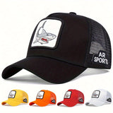 Gorra de camionero bordada con delfines para hombre - Ajustable, transpirable y ligera para actividades al aire libre