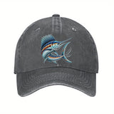 Gorra Unisex de Béisbol - Ajustable, Ligera y Transpirable para Hombres y Mujeres, Diseño Fácil de Cuidar, Accesorio Casual con Gráfico de Marlin, Ideal para Pesca y Construcción, Ajuste Regulable